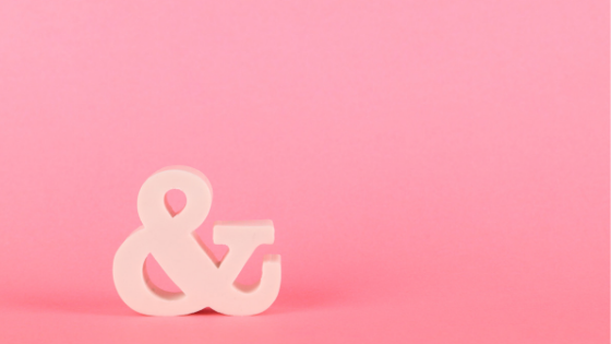 pink background with pink ampersand