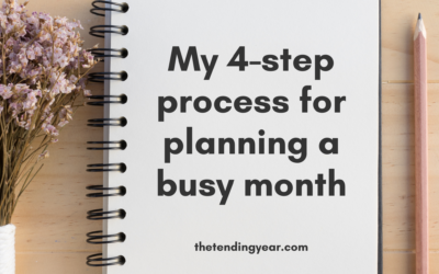My 4-step process for planning a busy month